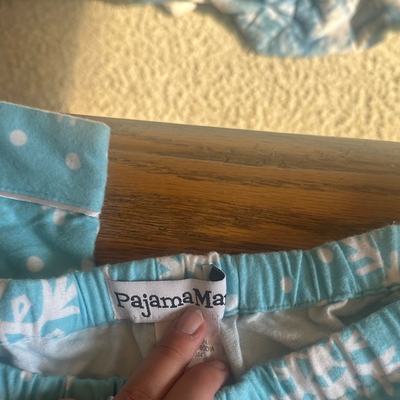 Blue Snowflake Pajama Pants - Picture 2 of 7